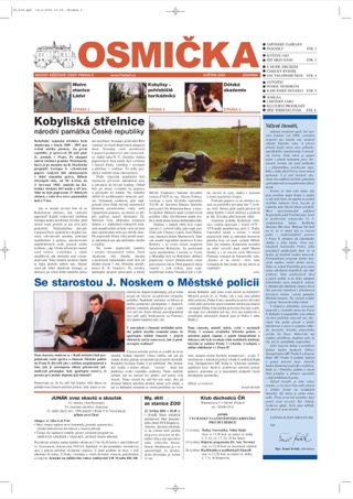 Titulní strana, Osmička květen 2001