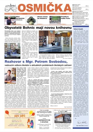 Titulní strana, Osmička červen 2001