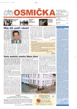 Titulní strana, Osmička říjen 2002
