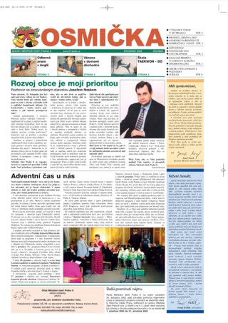 Titulní strana, Osmička prosinec 2002