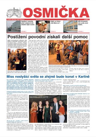 Titulní strana, Osmička listopad 2003