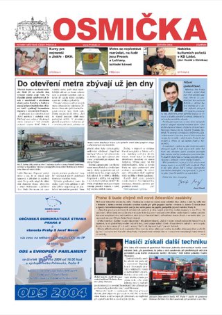 Titulní strana, Osmička červen 2004