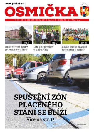 Titulní strana, Osmička září 2016